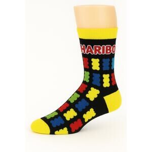 Haribo Gummy Bears Candy Themed Crew Socks Size 6-13